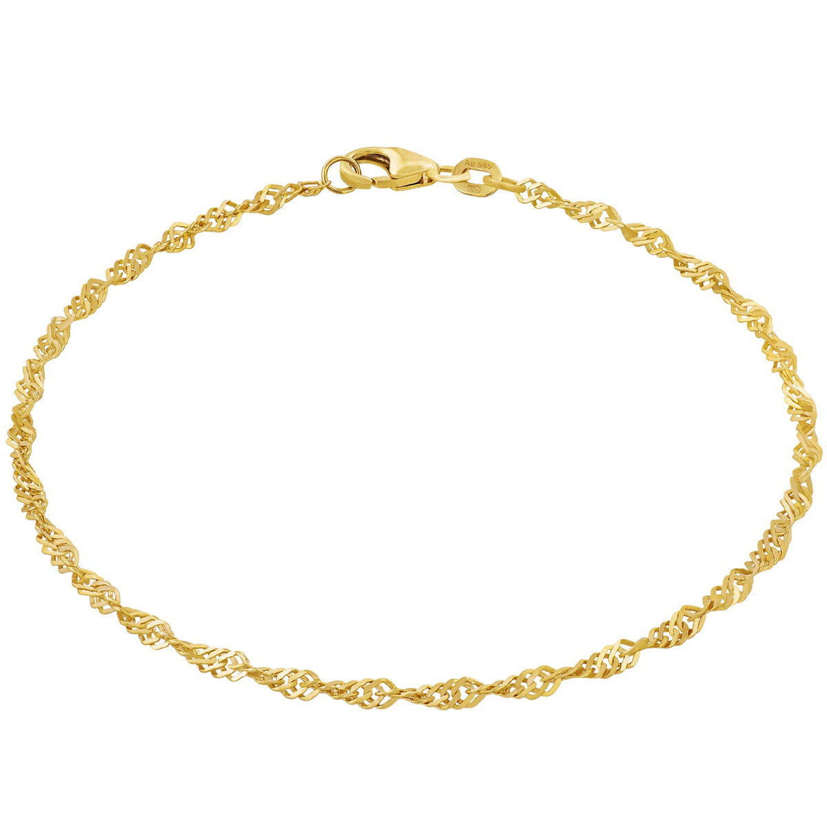 Armband Singapurkette SINGAPORE Elegant aus 585er Gold (14 Karat)