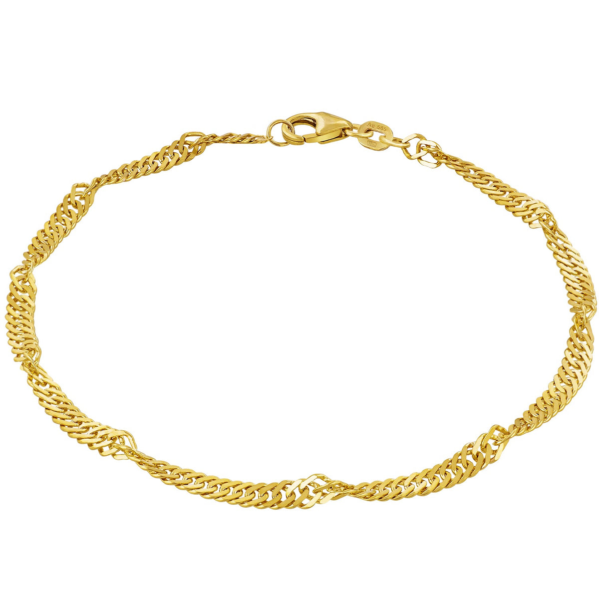 Armband Singapurkette SINGAPORE Original aus 585er Gold (14 Karat)