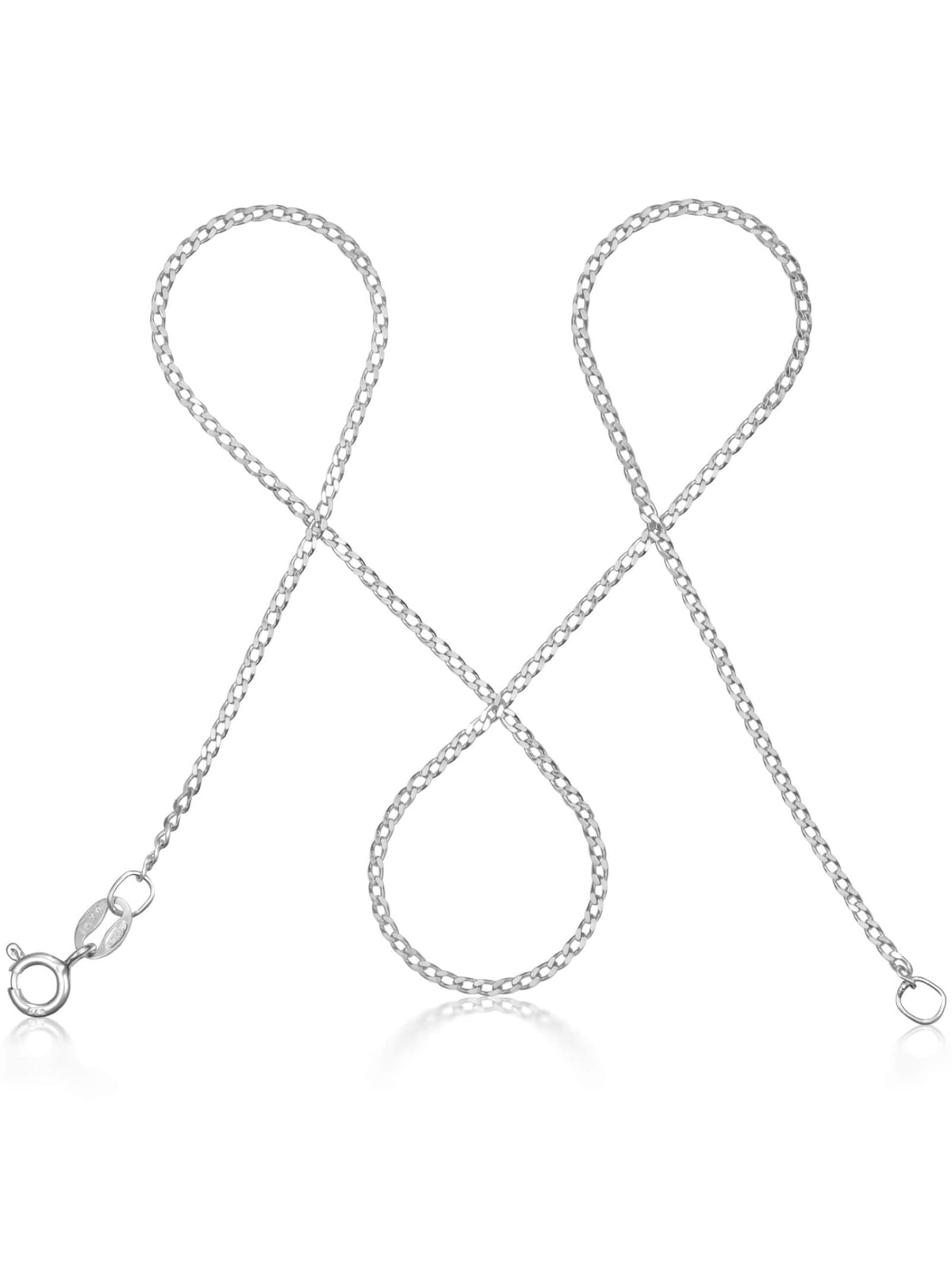 Panzerkette 925 Sterling Silber – Filigrane Silberkette Damen, 1,3mm