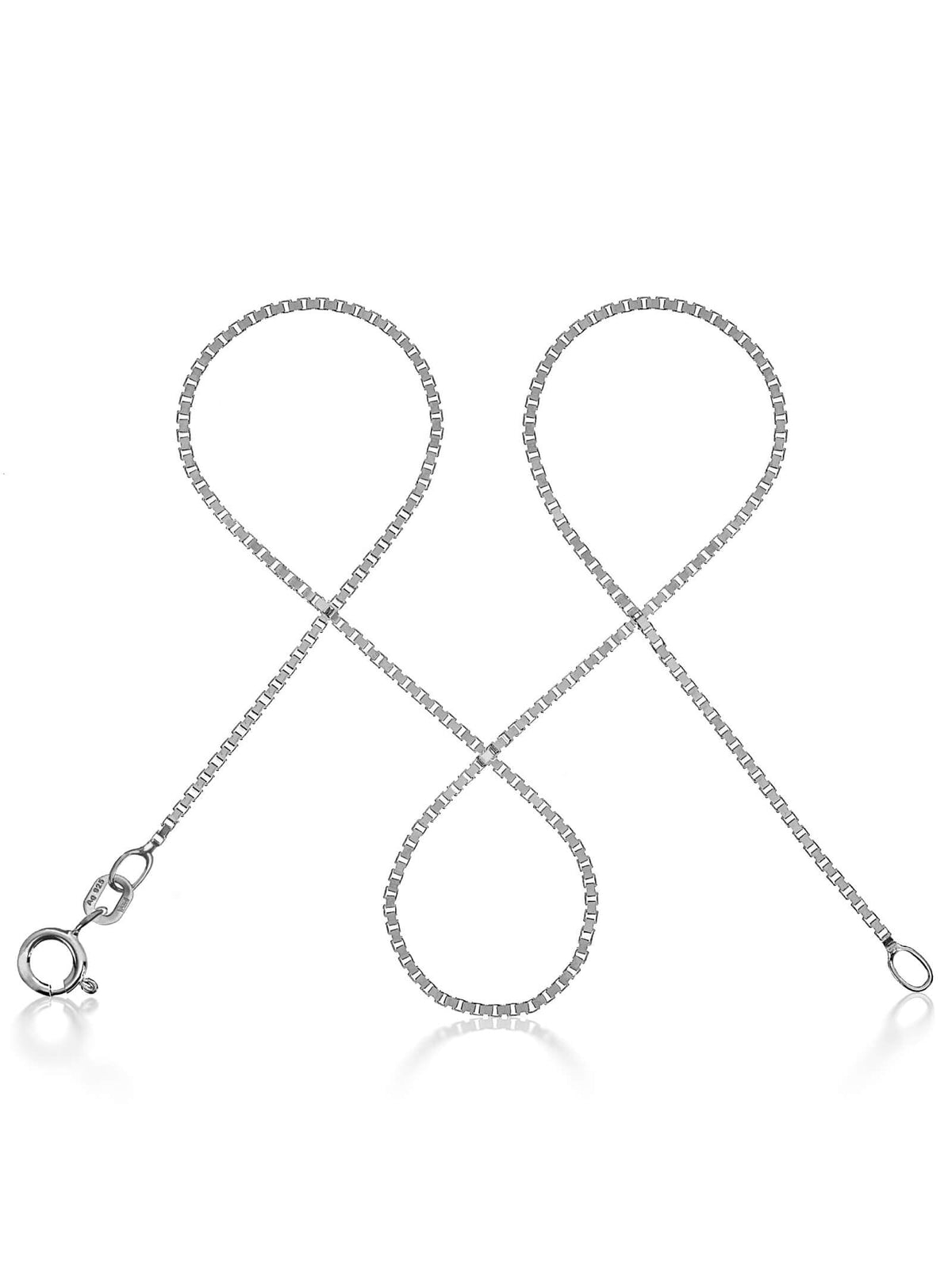 Venezianerkette 925 Sterling Silber – Filigrane Silberkette Damen, 1,2mm