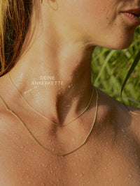 Ankerkette DELICATE Zierlich 14k Echtgold Diamantiert 3