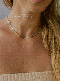 Schlangenkette HEARTFELT Dünn aus 585er Gold (14 Karat) 2