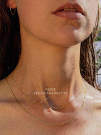 Venezianerkette 333er Gold 8 Karat – Filigrane Goldkette Damen, 0,9mm 3
