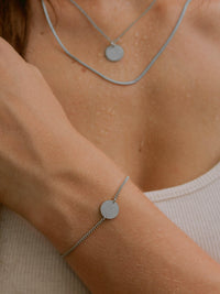 Armband Panzerkette CIRCLE Silber Rhodiniert 2