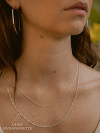Singapurkette 925 Sterling Silber – Glänzende Silberkette Damen, 1,8mm 2