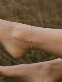 Fußkette Herzkette HEART aus 333er Gold (8 Karat) 3