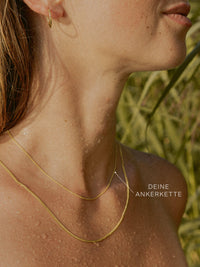 Ankerkette 585er Gold 14 Karat – Filigrane Goldkette Damen, 1,1mm 4