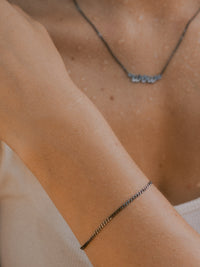 Armband Panzerkette ESSENTIAL Schwarz Rhodiniert 3