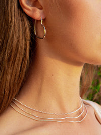 Creolen HEART Silber Rhodiniert 3