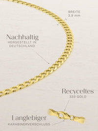 Armband Panzerkette TIMELESS Original aus 333er Gold (8 Karat) 2
