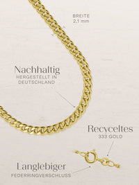 Panzerkette TIMELESS Elegant aus 333er Gold (8 Karat) 3