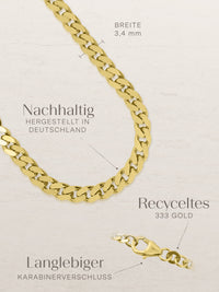 Panzerkette TIMELESS Modern aus 333er Gold (8 Karat) 4