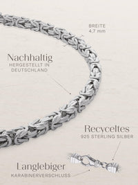 Armband Königskette ROYAL Modern Silber 2