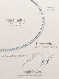 Fußkette Panzerkette TIMELESS Silber 5