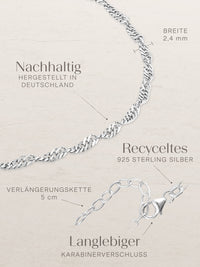 Fußkette Singapurkette SINGAPORE Silber 5