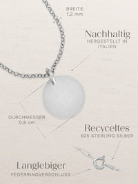 Kettenanhänger CIRCLE 1,2 cm Silber 5