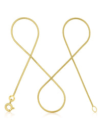 Schlangenkette 333er Gold 8 Karat – Hauchzarte Goldkette Damen, 0,9mm 1