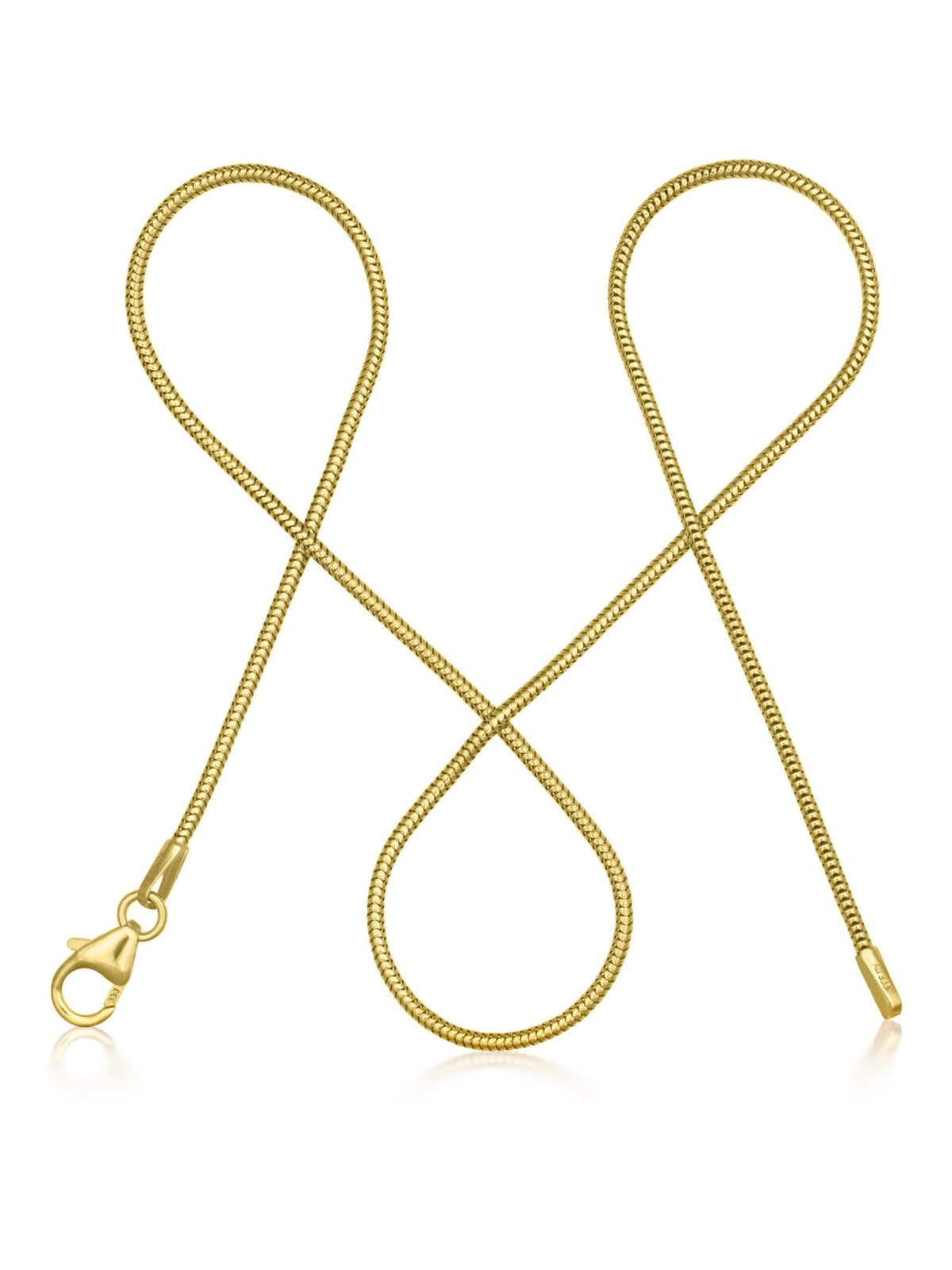 Schlangenkette HEARTFELT Dünn aus 333er Gold (8 Karat)