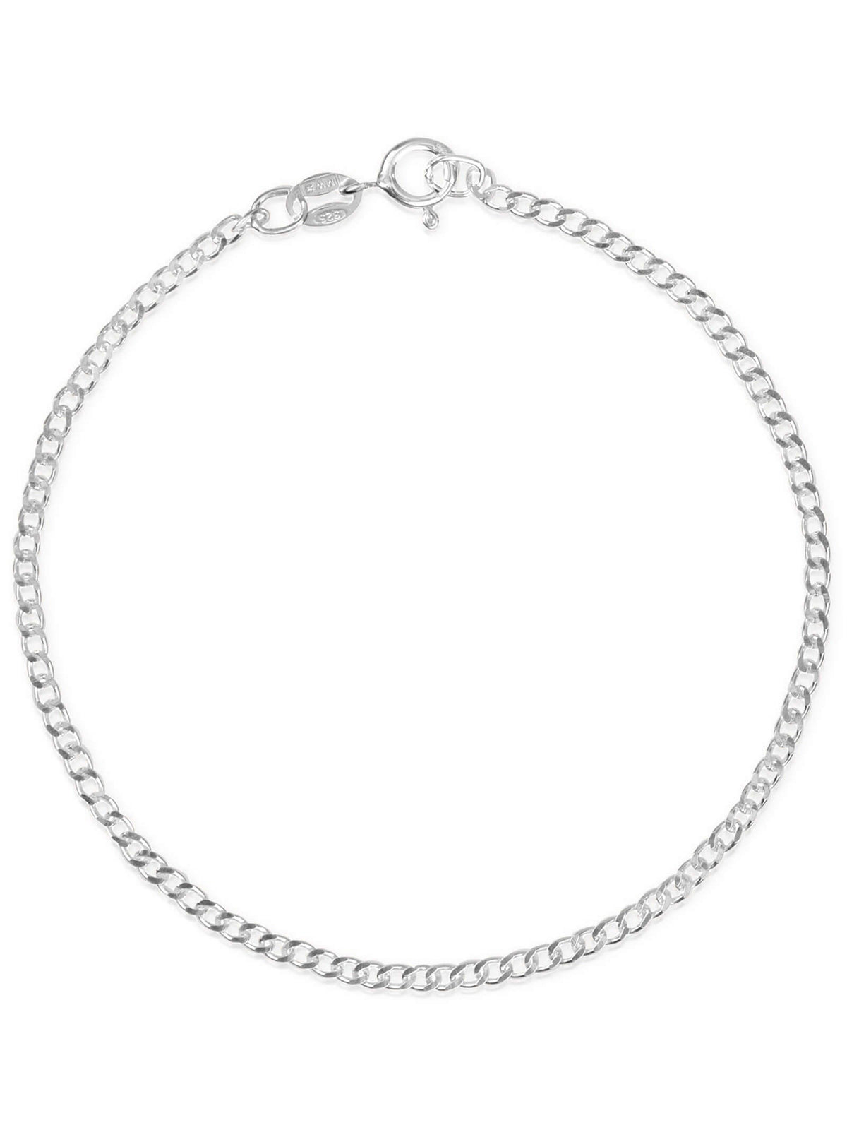 Armband Panzerkette 925 Sterling Silber – Feines Silberarmband Damen, 1,85mm