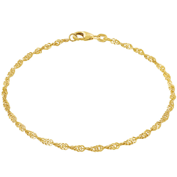 Armband Singapurkette SINGAPORE Elegant aus 585er Gold (14 Karat)