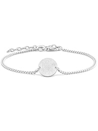 Armband Panzerkette CIRCLE Silber Rhodiniert 1