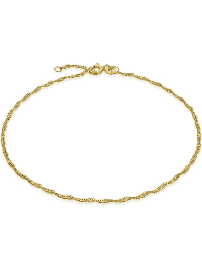Fußkette Singapurkette SINGAPORE Filigran aus 333er Gold (8 Karat)