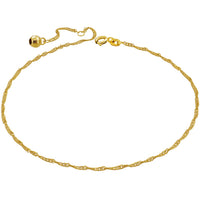 Fußkette Singapurkette mit Kugel SINGAPORE aus 585er Gold (14 Karat) 1