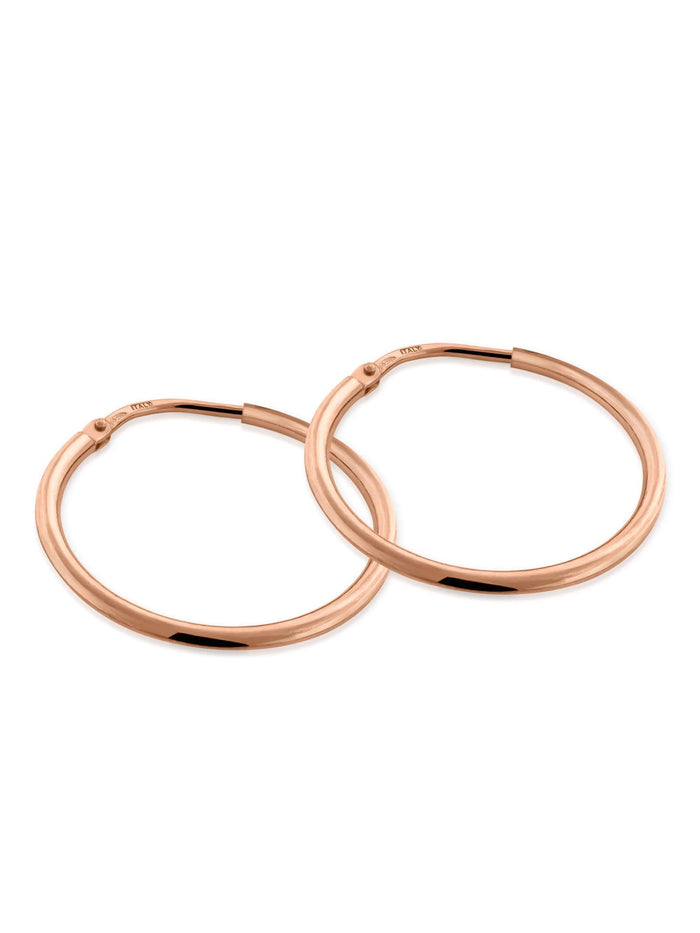 Kreis Creolen HOOP Dezent Roségold Vergoldet