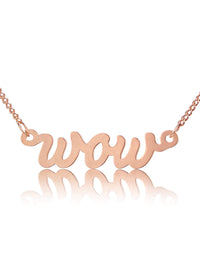 Kettenanhänger WOW Roségold Vergoldet 2