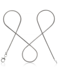 Schlangenkette 925 Sterling Silber – Geschmeidige Silberkette Damen, 1,2mm 2