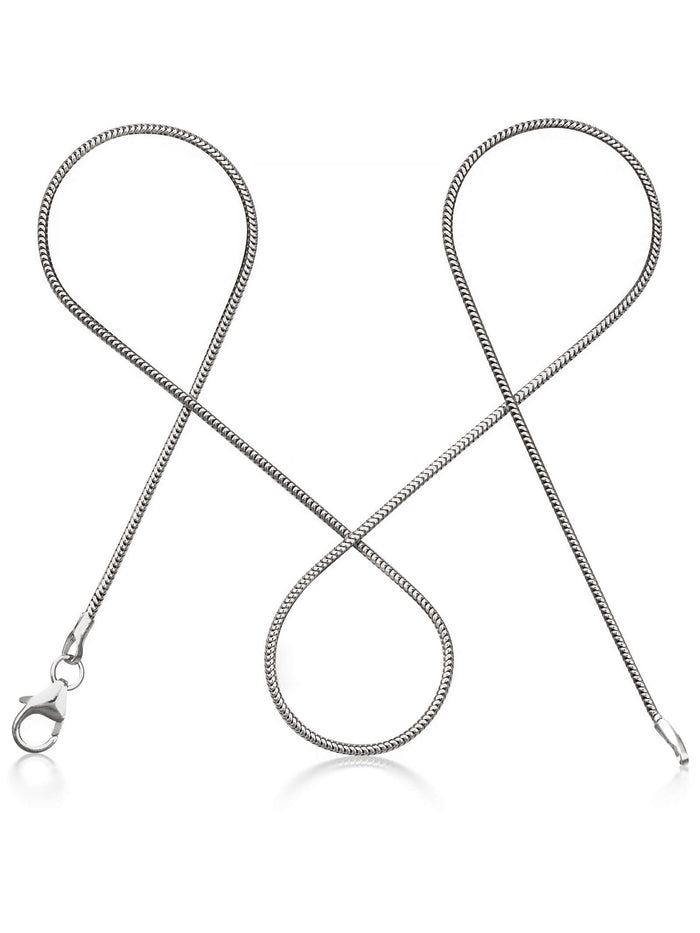 Schlangenkette 925 Sterling Silber – Geschmeidige Silberkette Damen, 1,2mm
