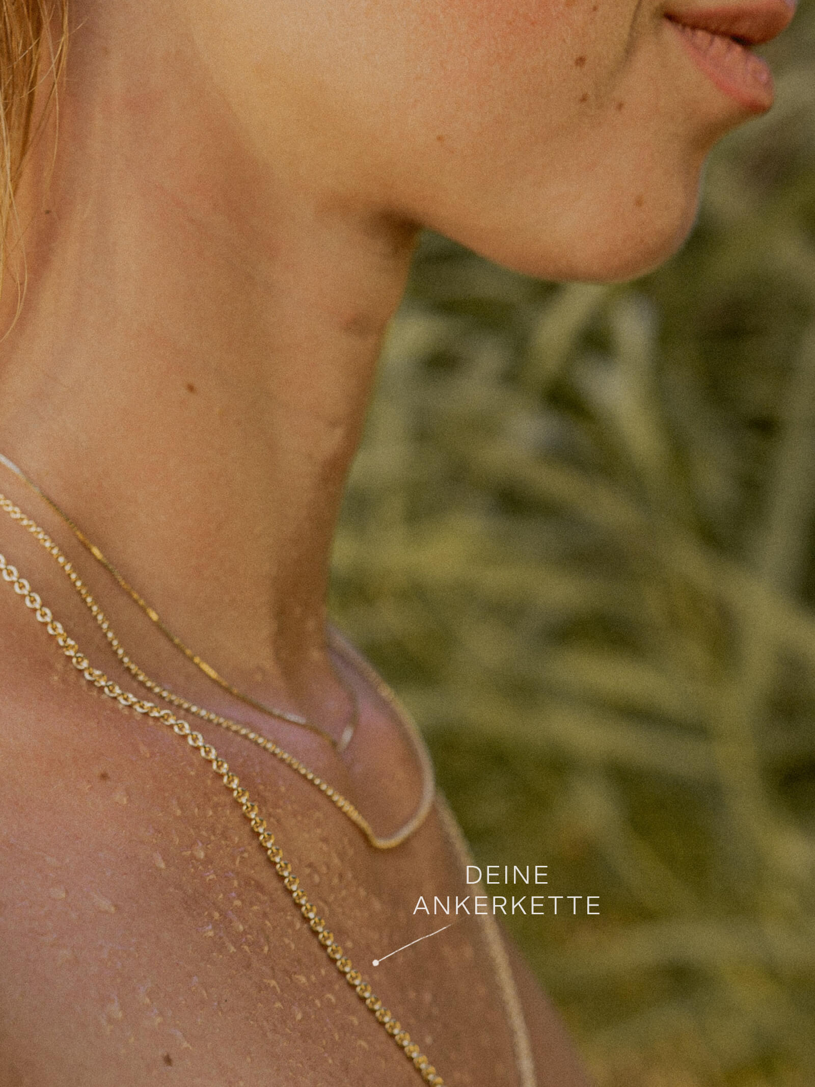 Ankerkette DELICATE Minimalistisch aus 585er Gold (14 Karat)