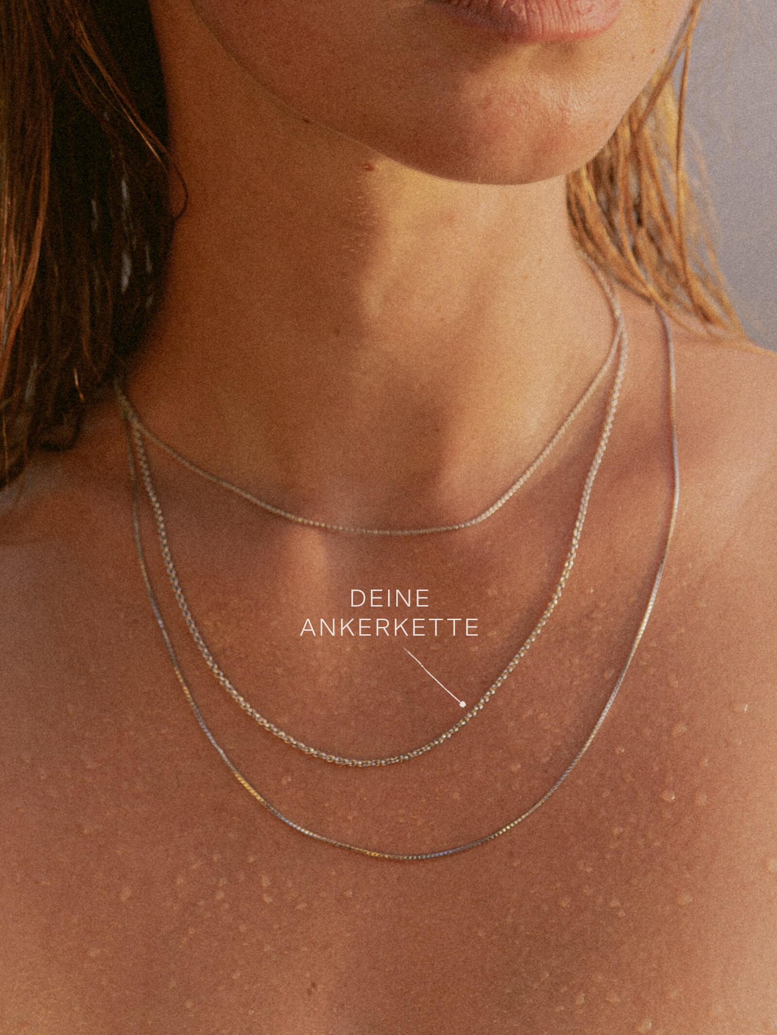Ankerkette DELICATE Zart aus 585er Weißgold (14 Karat)