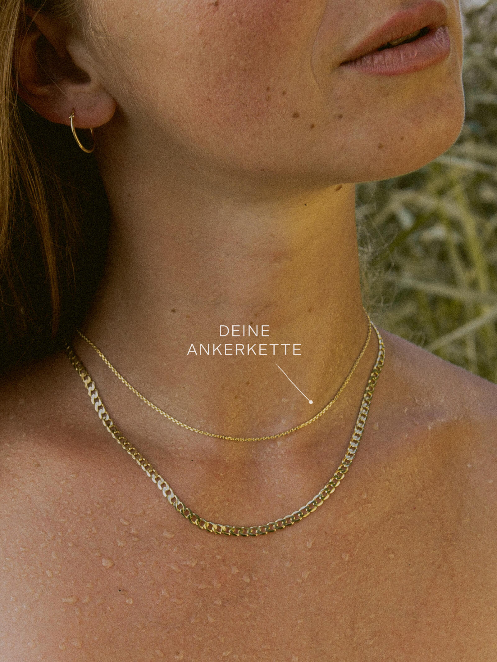 Ankerkette DELICATE Filigran Diamantiert aus 333er Gold (8 Karat)