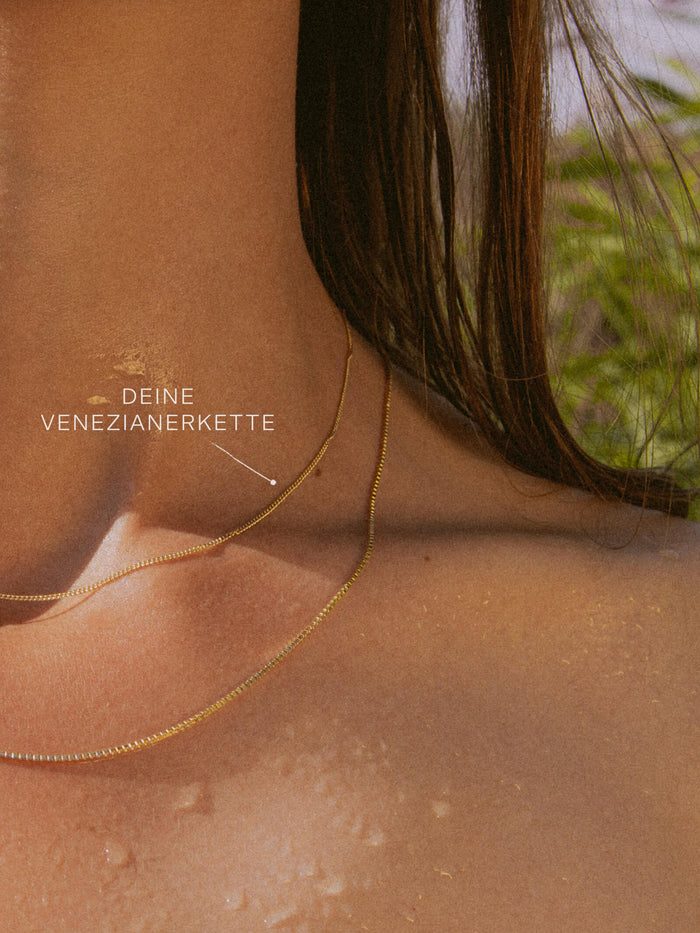 Venezianerkette 333er Gold 8 Karat – Filigrane Goldkette Damen, 0,9mm