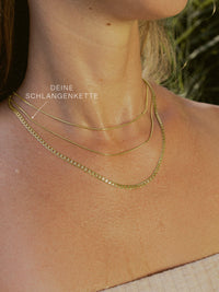 Schlangenkette 333er Gold 8 Karat – Hauchzarte Goldkette Damen, 0,9mm 2
