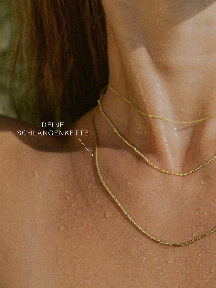Schlangenkette HEARTFELT Dünn aus 333er Gold (8 Karat)