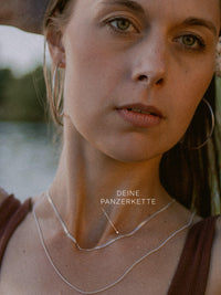 Panzerkette 925 Sterling Silber – Filigrane Silberkette Damen, 1,3mm 2