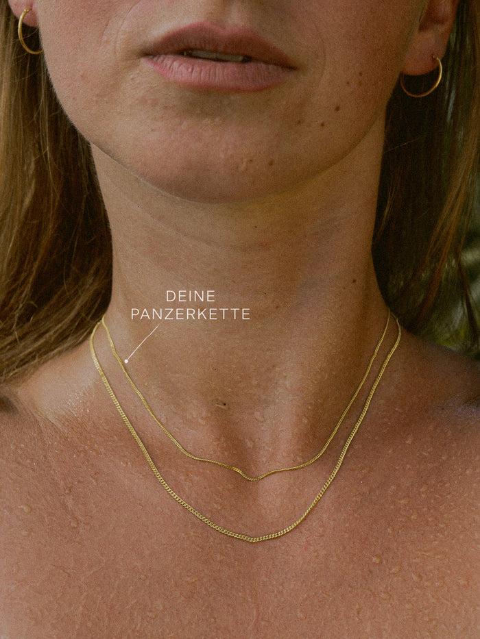 Panzerkette TIMELESS Zierlich aus 333er Gold (8 Karat)