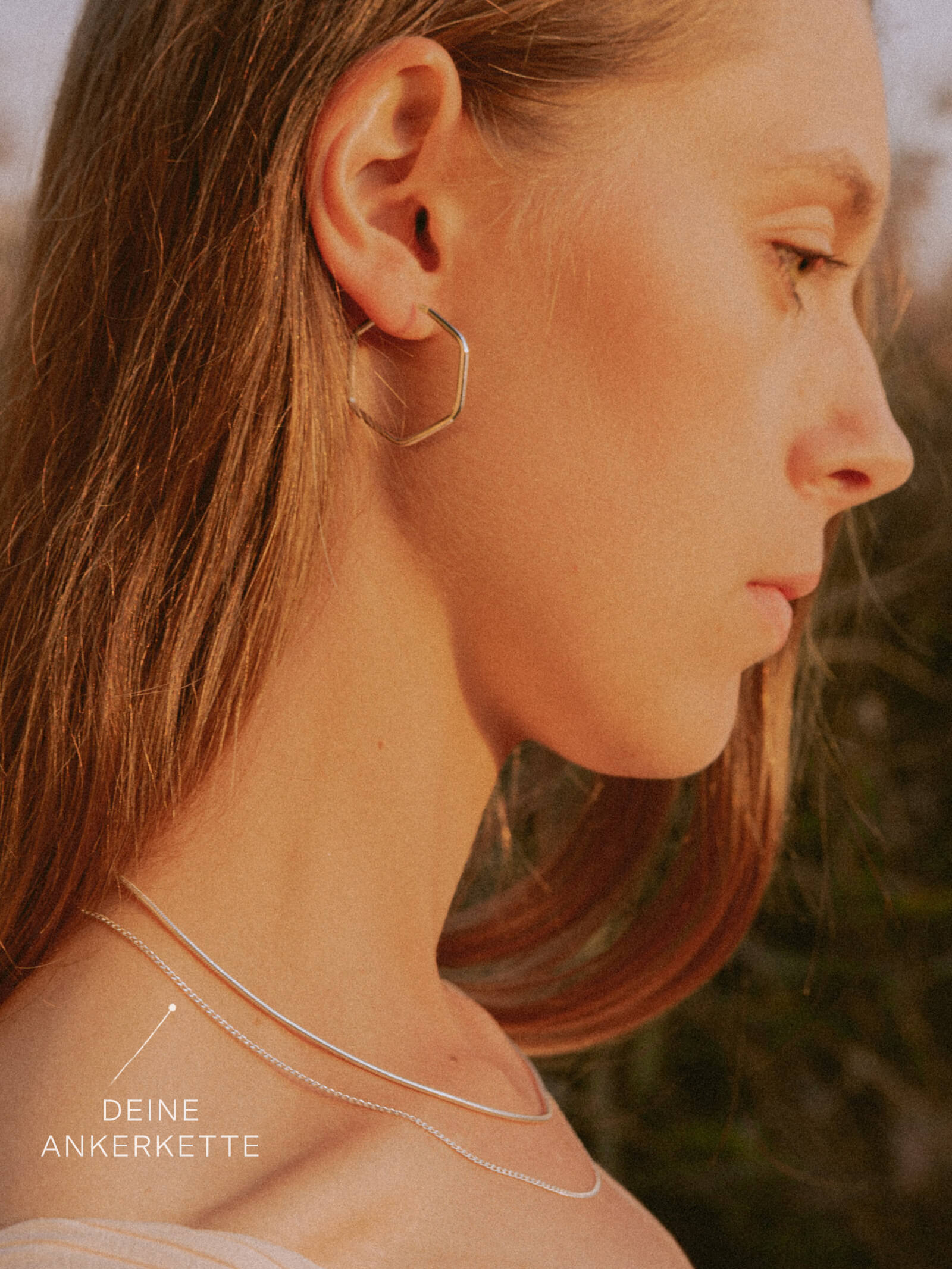 Ankerkette DELICATE Dünn Silber Diamantiert