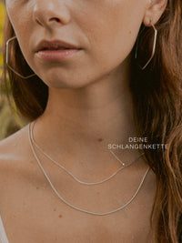 Schlangenkette HEARTFELT Hauchzart Silber 4