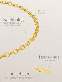 Armband Erbskette TENDER · 585er Gold · 4,5mm · Recyceltes Echtgold 3
