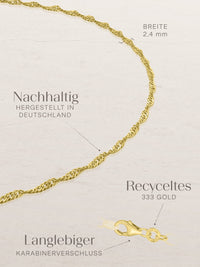 Fußkette Singapurkette SINGAPORE Original aus 333er Gold (8 Karat) 4