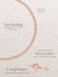 Armband Panzerkette ESSENTIAL Roségold Vergoldet 5