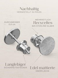 Ohrringe CIRCLE Silber Rhodiniert 4