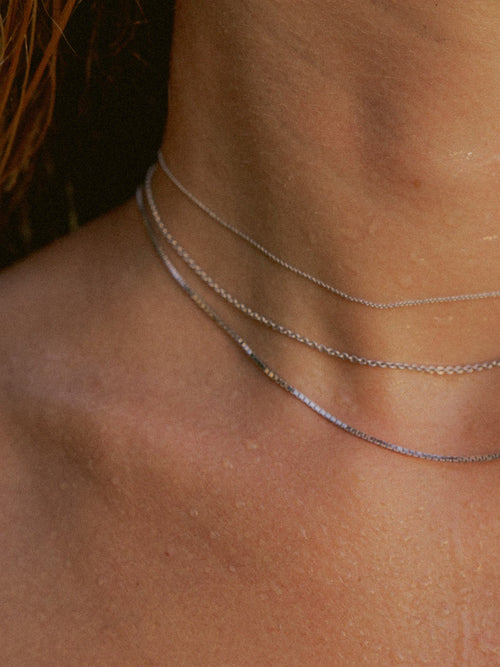 Ankerkette DELICATE Filigran aus 585er Weißgold (14 Karat)