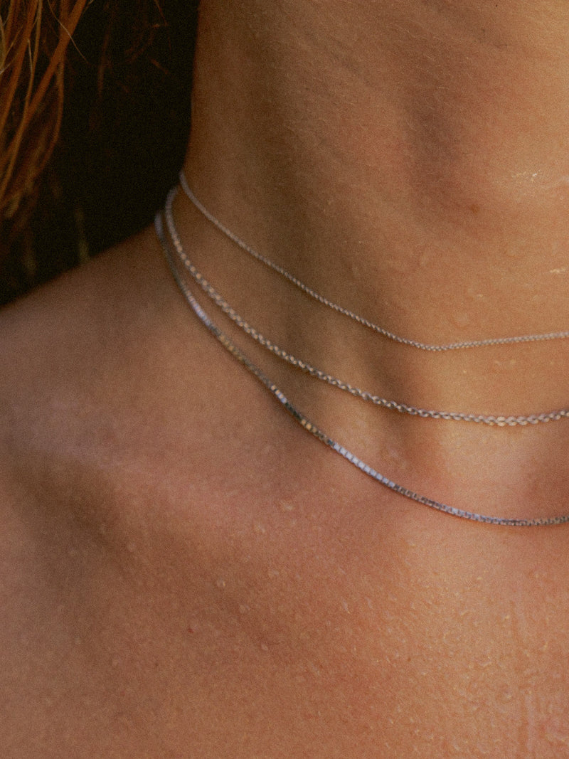 Ankerkette DELICATE Filigran aus 585er Weißgold (14 Karat)