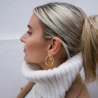 LIORA Creolen 3cm – 925 Sterling Silber, vergoldet oder rhodiniert 2