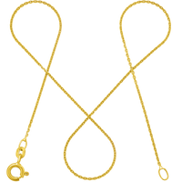 Ankerkette 585er Gold 14 Karat Diamantiert – Filigrane Goldkette Damen, 1,05mm 1