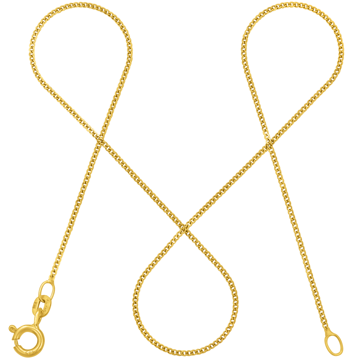 Panzerkette 585er Gold 14 Karat – Feine Goldkette Damen, 1,1mm
